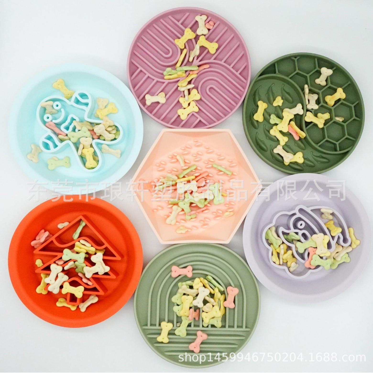 硅胶狗碗防噎慢食碗小中型犬狗狗喂食器盆猫食盆狗粮防打翻吸盘碗