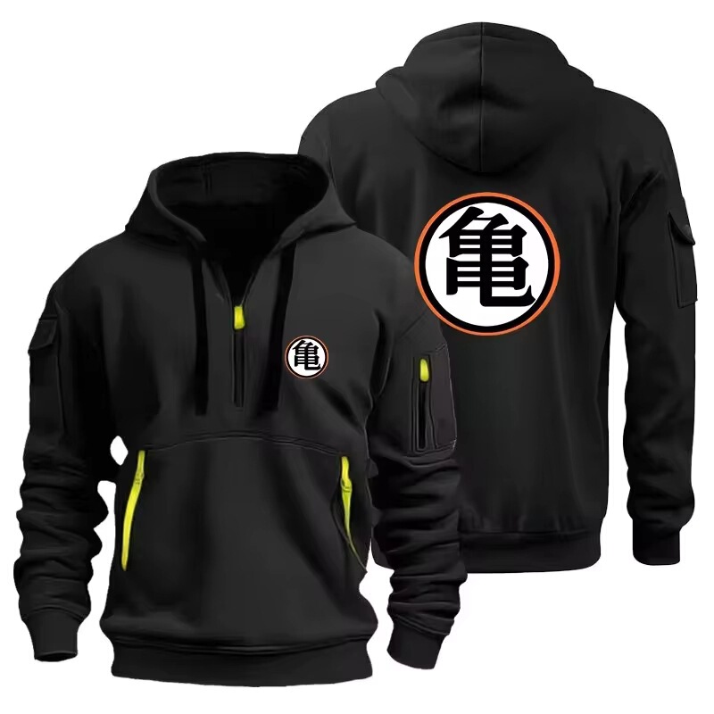 Dragon Ball Goku Cosplay Hoodie DBZ Half-Zip Casual Sweatshirt Comfortable Multi-Purpose Daily Wear Anime Dragon Ball Goku Cosplay Hoodie DBZ Half-Zip Casual Sweatshirt Comfortable Multi-Purpose Daily Wear Anime