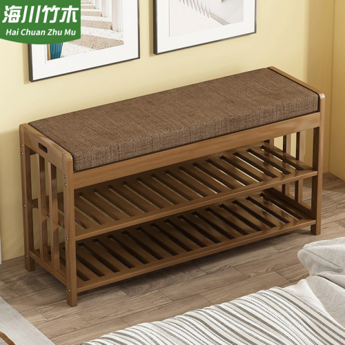 Shoe-changing stool solid wood home doorway seatable shoe-wearing stool entry-door shoe cabinet sitting stool integrated soft-padded door shoe shelf