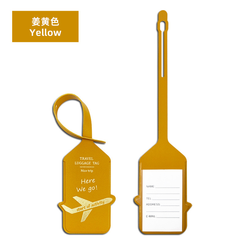 双面加厚pvc皮革行李牌烫金飞机热压送纸卡皮质行李牌登机牌现货|undefined
