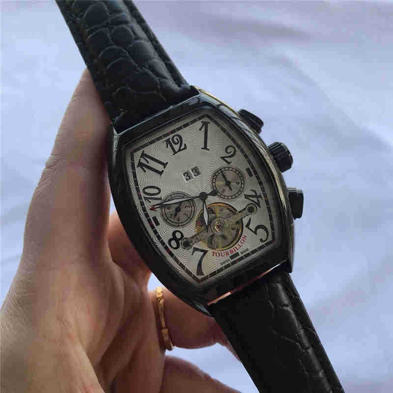 2025 Foreign Trade Men's Casual Leather Belt Mechanical Automatic Flange Watch Manufacturer Wholesale Dropshipping