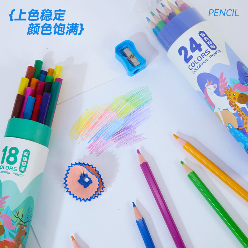 Lápices de color para estudiantes de primer grado dibujo infantil especial de dibujos animados de plomo de color al por mayor