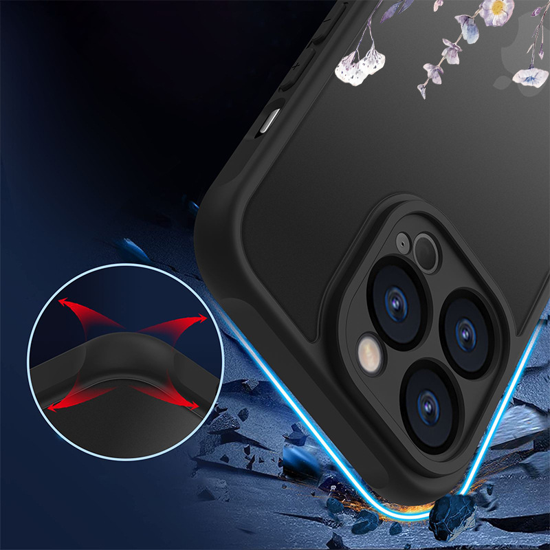 Applicable to Aple 16promax mobile phone case magnetic flower iphone15 all inclusive 14p frosted protective cover_voghion.com