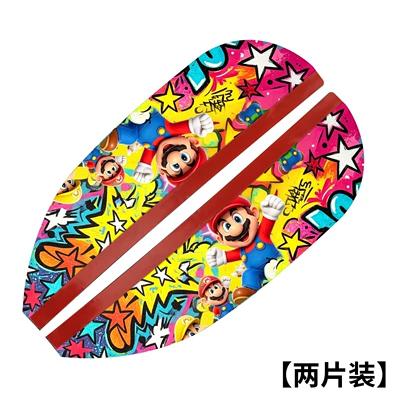 exterior accessory, Rearview mirror rainproof sticker - uv-graffiti-rain-visors-mario-set-of-two