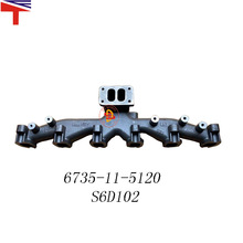 6735-11-5120排气歧管适用于挖掘机PC200-7/S6D102发动机配件
