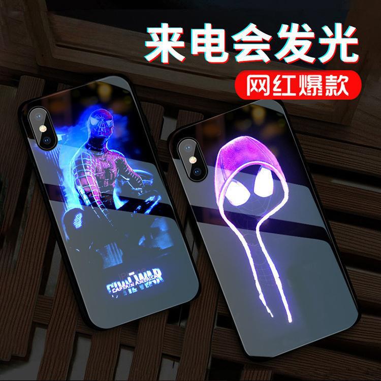 Suitable for the New iPhone 17 Phone Case 14Plus Luminous Apple 12 Spider-Man 15 Anime 13 Men's Style 16 Trendy