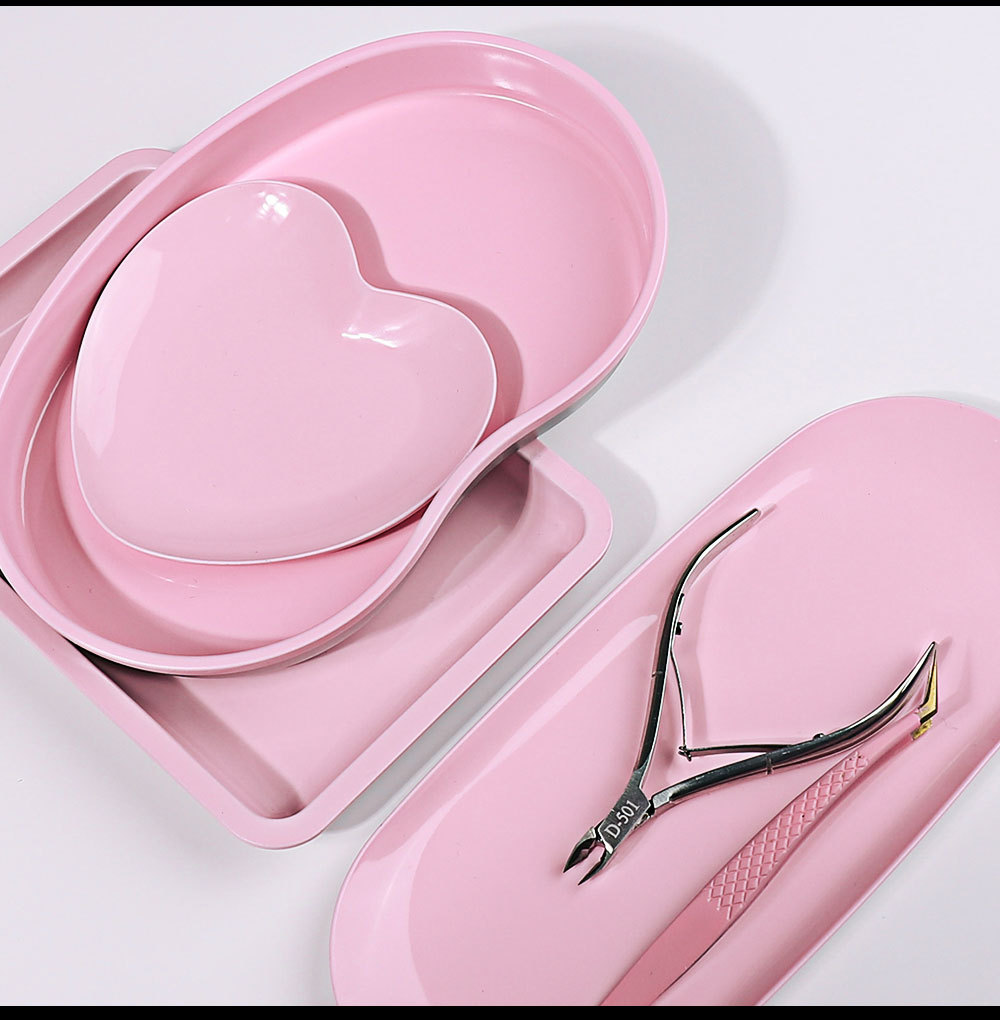 Four-Piece Stainless Steel Tray Set, Jewelry Storage Tray, Cosmetic Tray, Metal Plate Set, Nail Storage Box
