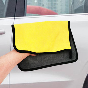 Coral fleece car wash towel home cleaning absorbent towel high density thickened settable logo car beauty car towel