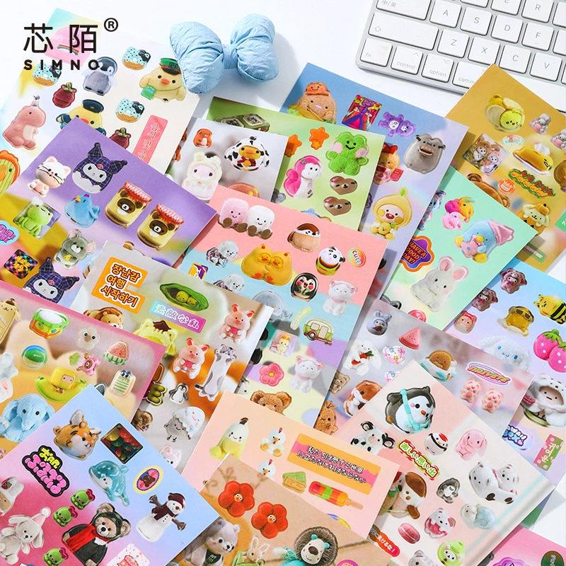 Toy, sticker, fresh cute doll