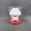 3 inch/large size bun-faced cat with white eyes (dust cover)