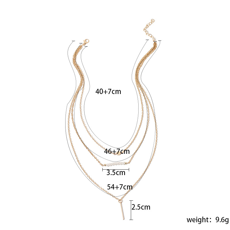 fashion multi-layer pearl necklace