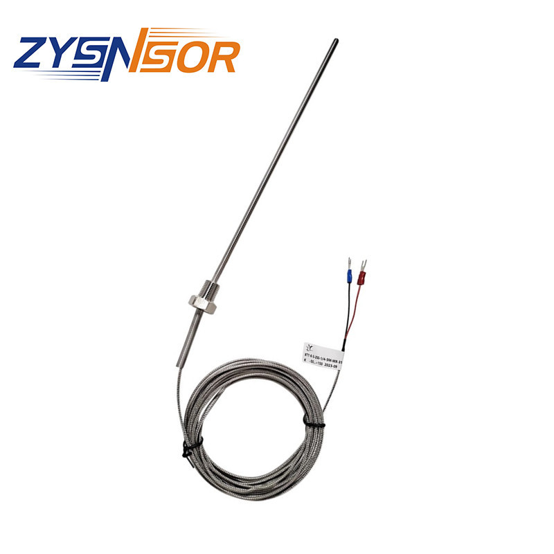 ZYSENSOR K型铠装热电偶-50-150度 探头250mm管径5mm螺纹1/4 网线