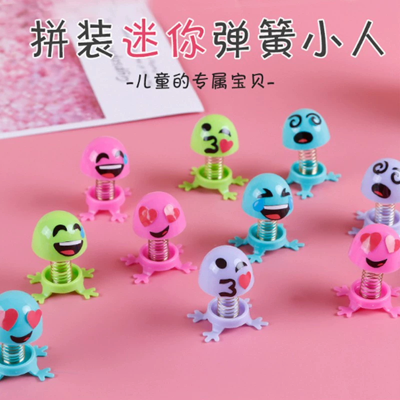 Креативная настольная игрушка для родителей и детей мини Собранный весенний злодей мультфильм выражение кукла витое яйцо WeChat бизнес-код сканирования