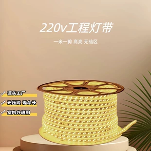 LED-лента 220V 5730 влагозащищённая двойной ряд для тоннелей и заборов