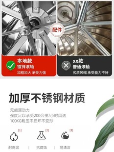 304 stainless steel wind ball unpowered wind cap 600 factory pig farm ventilation fan roof ventilator