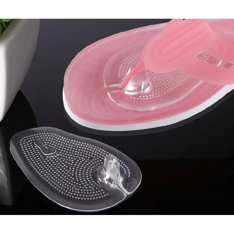 Silicone flip-flops flip-flops anti-pain slip-grinding front palm pad flip-flops pad transparent soft