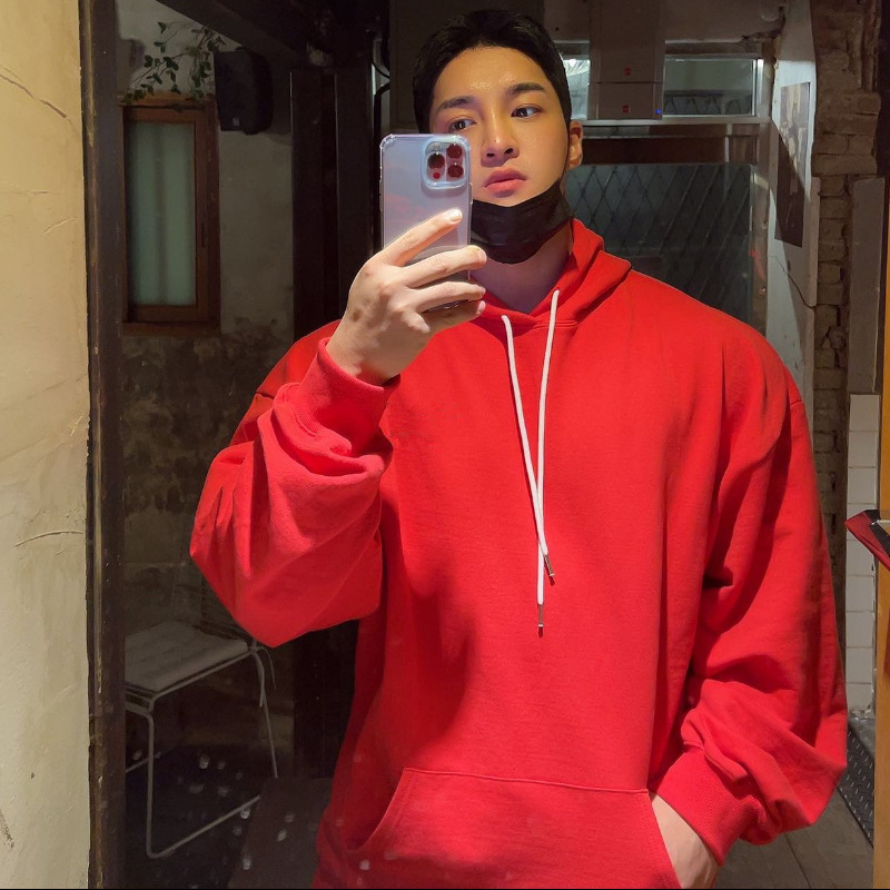 Muscle Fitness Sports Sweatshirt Men's Loose Solid Color Training Hoodie Running Casual Korean Styley Top