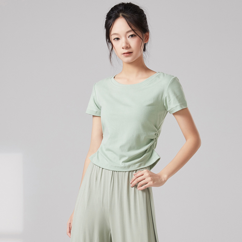 Dance Clothing Tops for Women, Classic Round Neck Classical Dance Clothing, Modern Dance Ethnic New Clothing, Adult Dance Practice Clothing