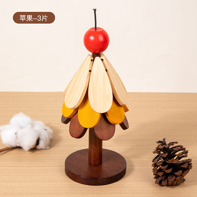 Alta sensación de árbol de Navidad almohadilla de aislamiento térmico decoración de mesa creativa un árbol de madera sólida antifalpa plegable almohadilla de tazas y platos