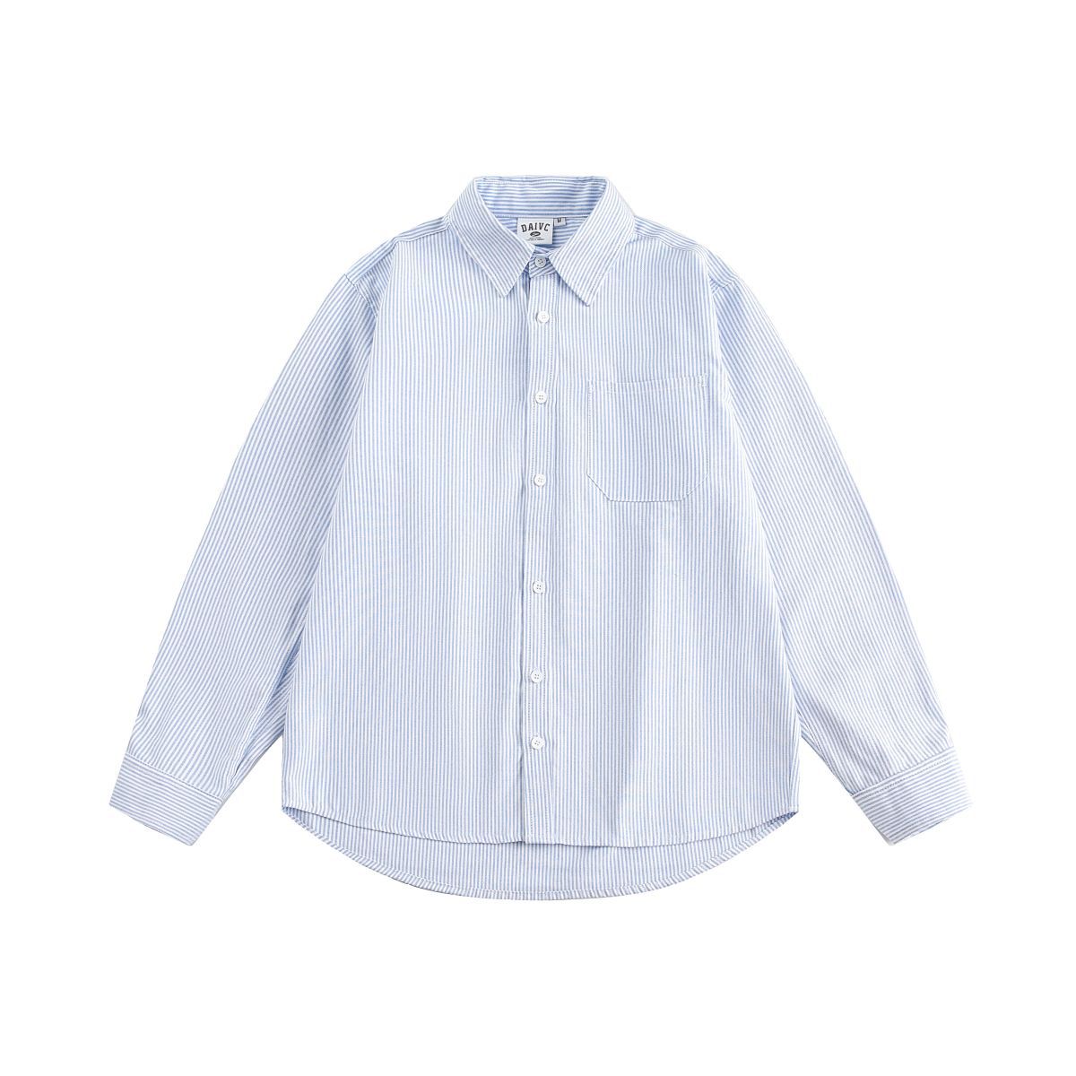 RUIIENRS x DAIVC 2024 秋季新款 美式复古百搭条纹简约衬衫CS048