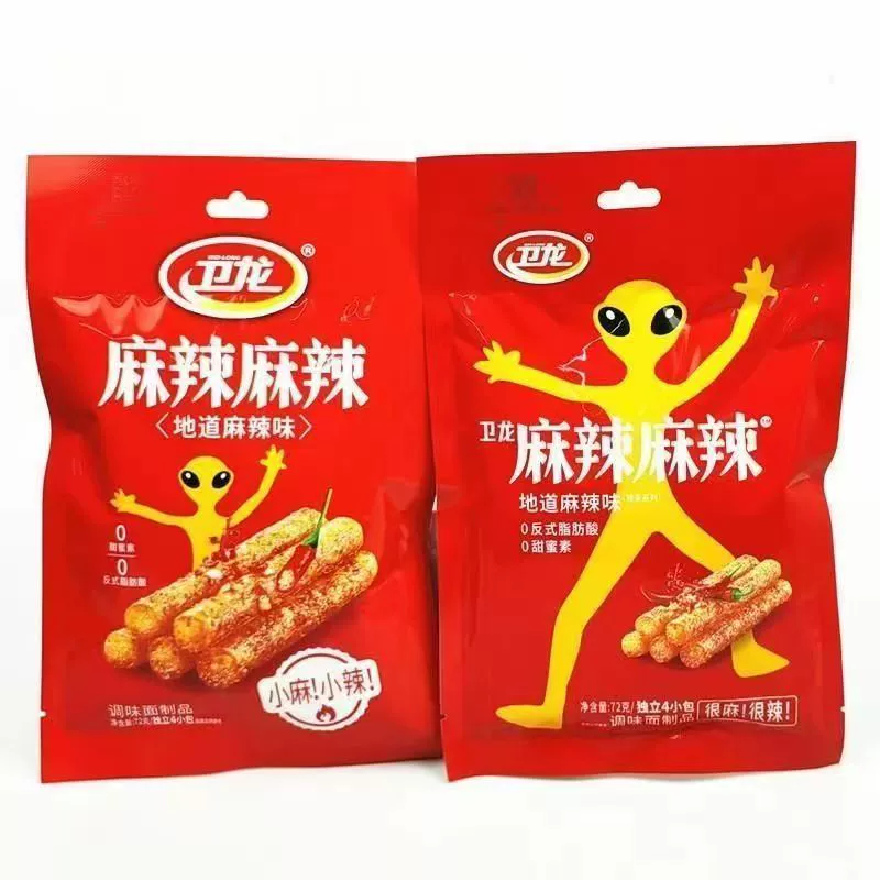 卫龙 Spicy 106g Small Small Global Glutiny Small Small Spicy Stick Small Bands Small Glutons Campus Snacks Full Box