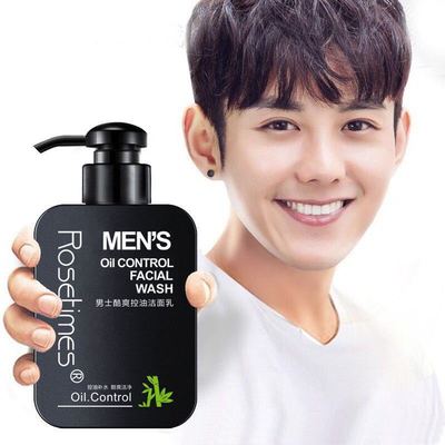 rose times man Cool Oil control Cleanser Oil control Blackhead deep level clean Replenish water Facial Cleanser 150g