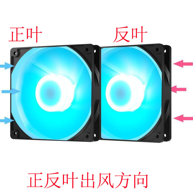 12cm Silent Chassis Fan Desktop Computer Cooling Fan Rgb Ice Blue Fan 12cm Silent Chassis Fan Desktop Computer Cooling Fan Rgb Ice Blue Fan