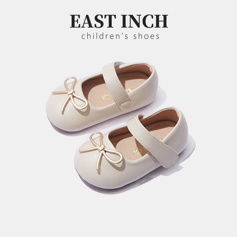 От 1 до 3 лет детская обувь весенне-Осенняя обувь для малышей с мягким дном Нескользящая детская обувь с бабочками для девочек Маленькая кожаная обувь детская обувь оптом