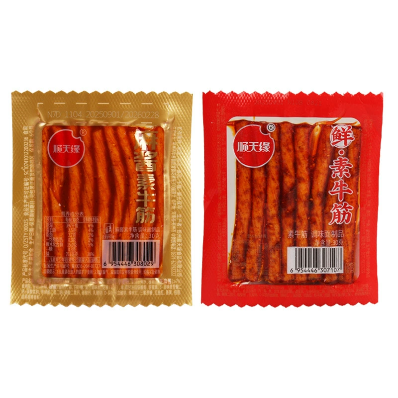 Shun Tianyuan вегетарианское говяжье сухожилие 30 г острых полосок острых кусочков ностальгических бобовых глютена