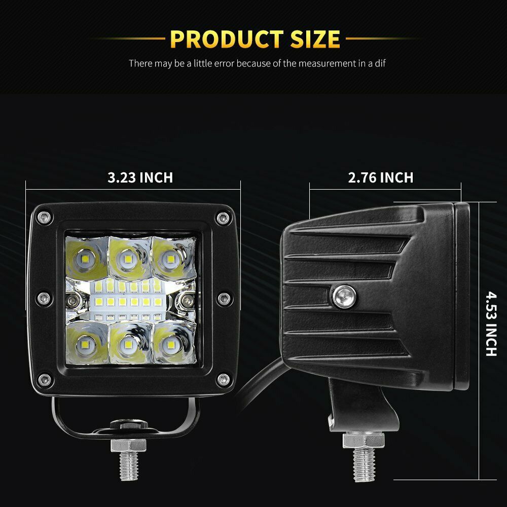 Auto LED 4 pulgadas 39w mantenimiento techo todoterreno pequeño cuadrado iluminación de motocicleta lámpara de ingeniería