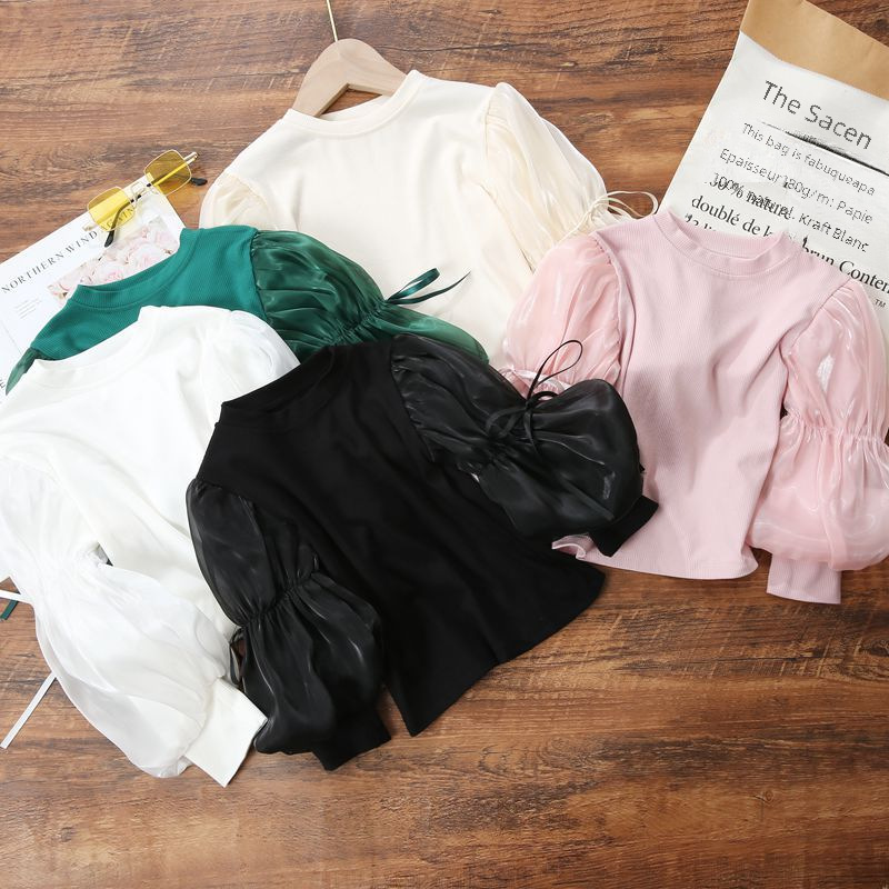 Girls' Base Layer Top for Older Girls, Autumn/Winter New Arrival, Girls' Long-Sleeve Top, Inner Layer Top for Girls, Girls' Long-Sleeve T-Shirt