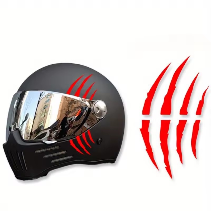 Monster Ghost Claw Scratch Sticker Personalisierte Kreative DIY Offroad Motorrad Helm Dekoration_voghion.com