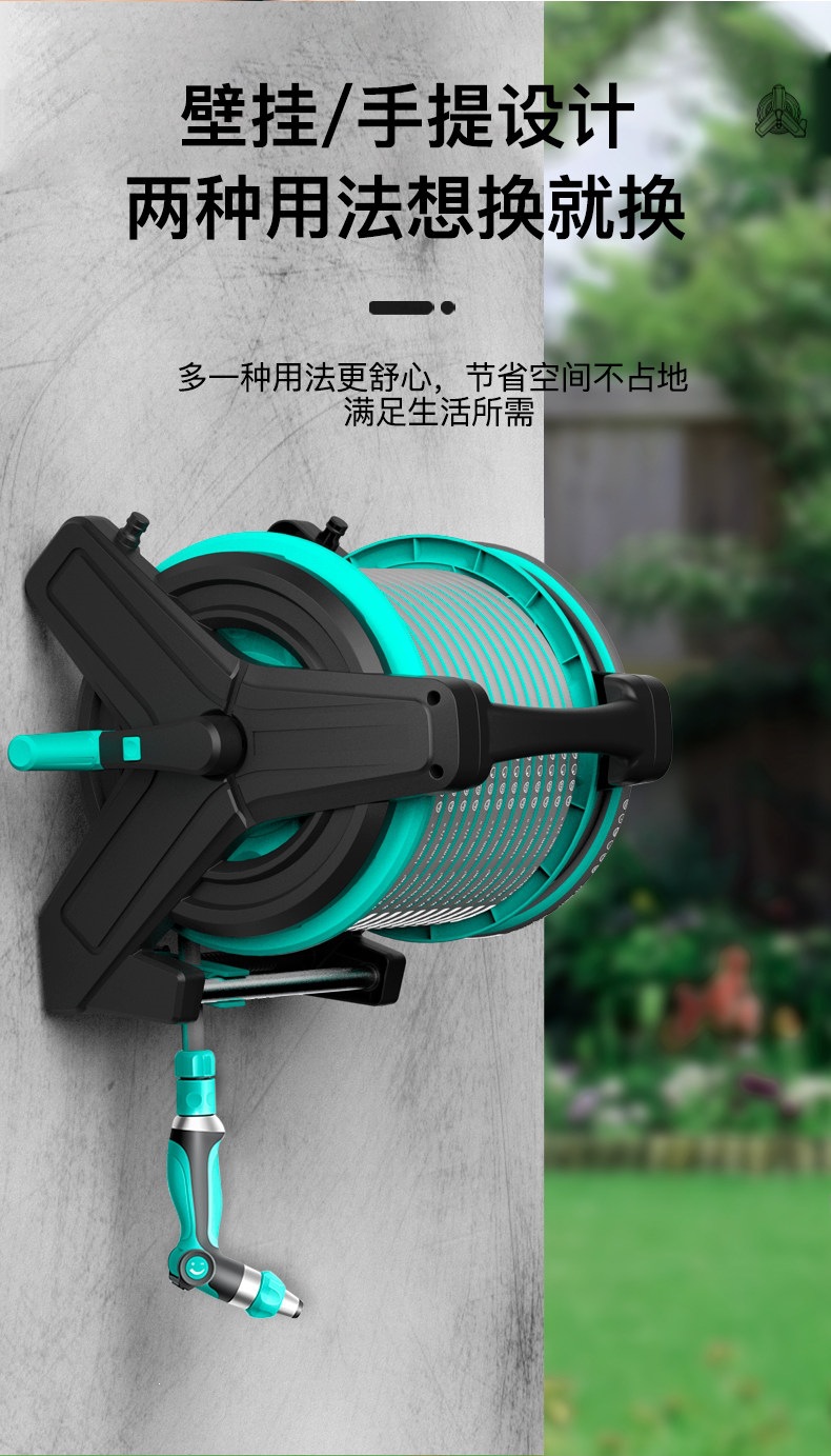 Suitable for car washing, high-pressure water gun, household water hose, flexible hose, water gun nozzle, foam sprayer, and can be used to rinse and connect to a water tap