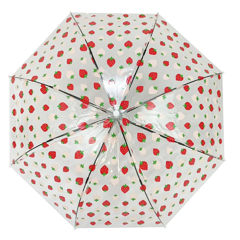 19-дюймовые мальчики и девочки дети Творческий мультфильм Прозрачный Печатный длинная ручка зонтик фабрика зонтиков POE