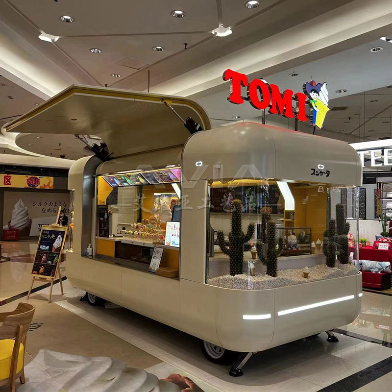 上海网红移动餐车简约水吧冰淇淋奶茶车流动精酿啤酒美食街售卖车