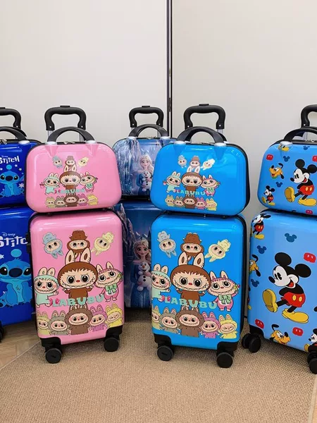 Children's Trolley Case Cartoon Suitcase Luggage New Boarding Case Universal Wheel Student Travel Two-In-One Cute