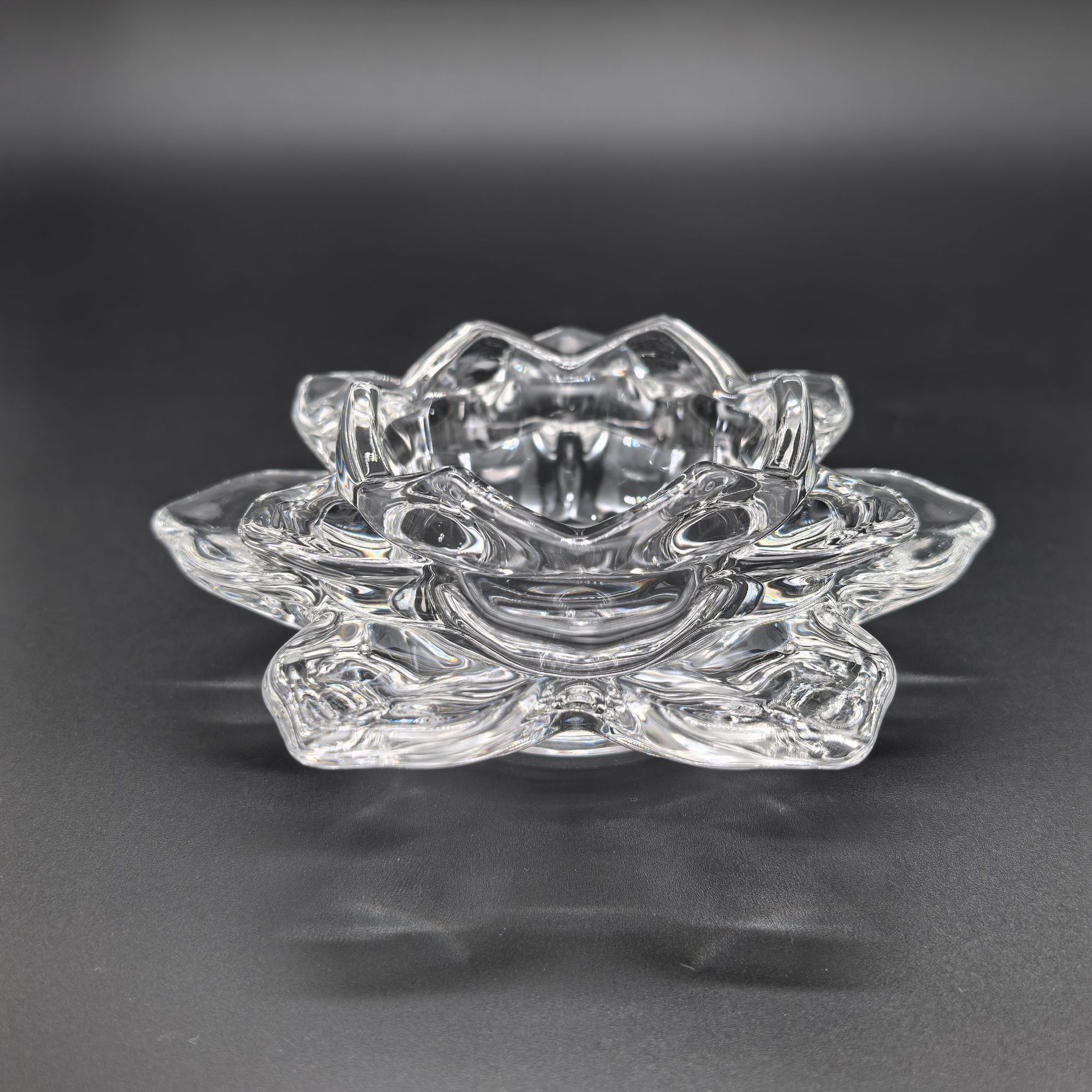 Candelaria de loto de cristal creativo, base de lámpara larga de loto, lámpara de mantequilla, decoración de mesa retro image 7