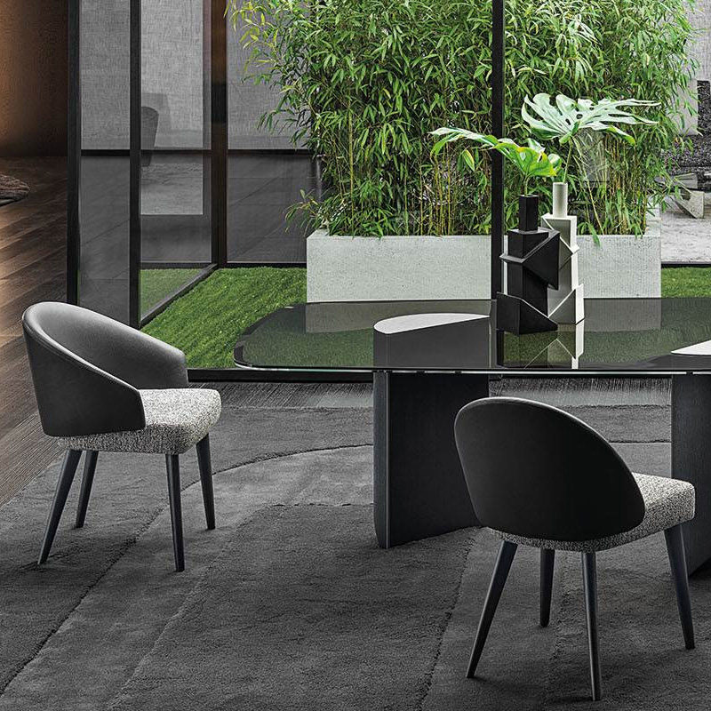 Italian Minimalist Nordic Modern Simple Dining Chair Leather Fabric Chair Luxury Casual Lounge Chair Hotel Restaurant Designer Chair