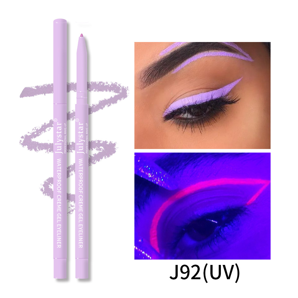Julystar Colorful UV Fluorescent Gel Waterproof, Oil proof, Non tarnishing Pearl eyeliner Pen Beauty Makeup_voghion.com