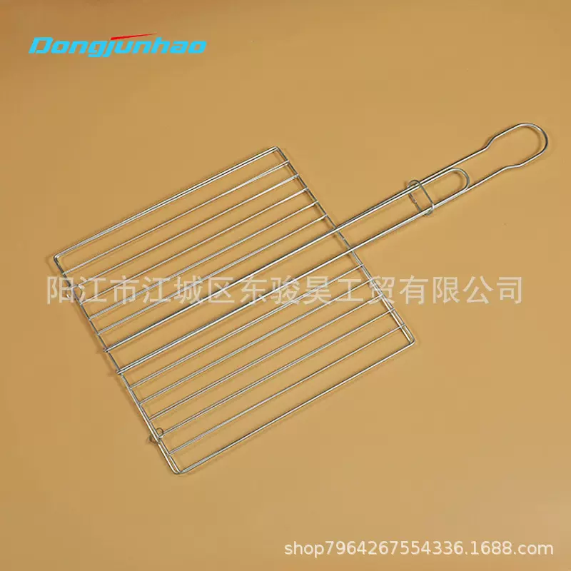 工厂定制BBQ户外方形烧烤网夹镀锌烧烤架家用烤肉架