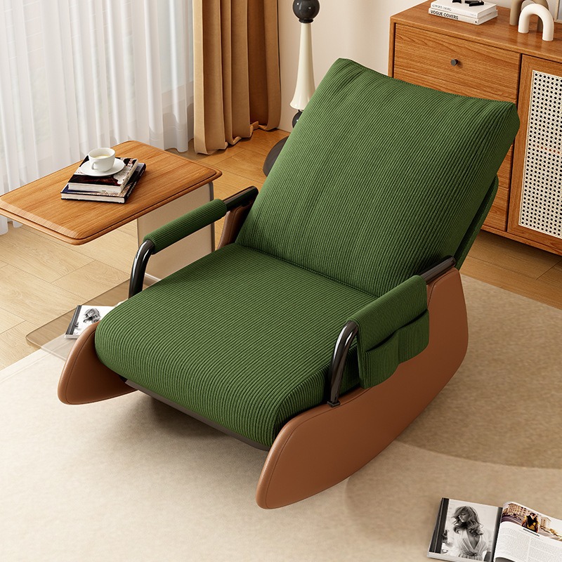 Silla mecedora doméstica reclinada para dormir perezoso sofá balcón silla de relajación sala de estar para almuerzo individual con sillón de pedal