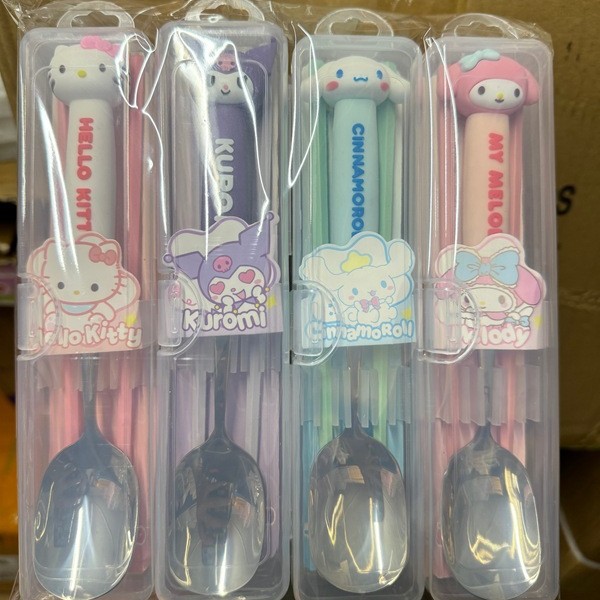 00 산리오 롱 스푼 식기 세트 (12개입/팩)