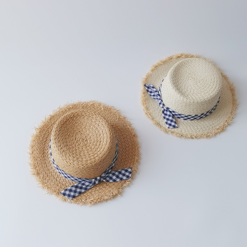 Korean Bowknot Children's Straw Hat display picture 1