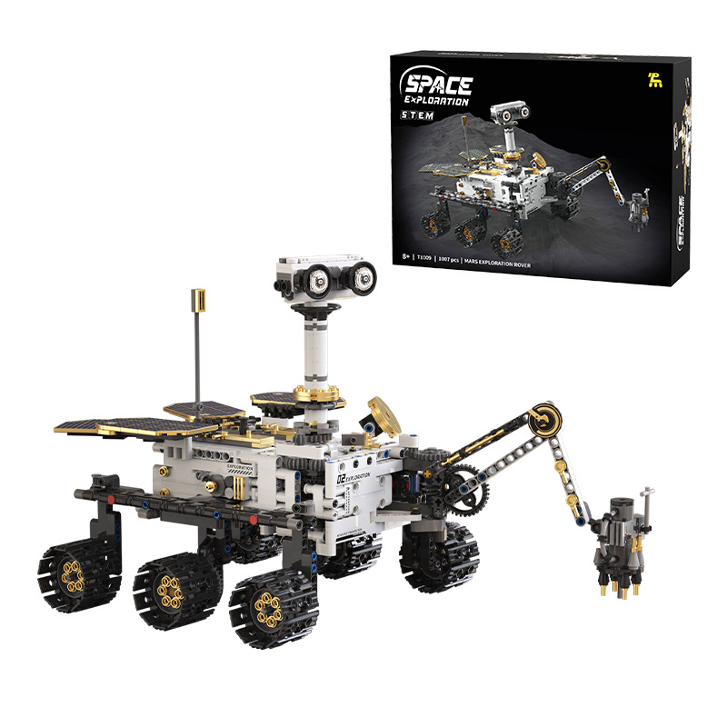 Tuomu, el juguete de control remoto más vendido transfronterizo de la serie de exploración espacial 1009, vehículo de exploración de Marte, bloques de construcción educativos.