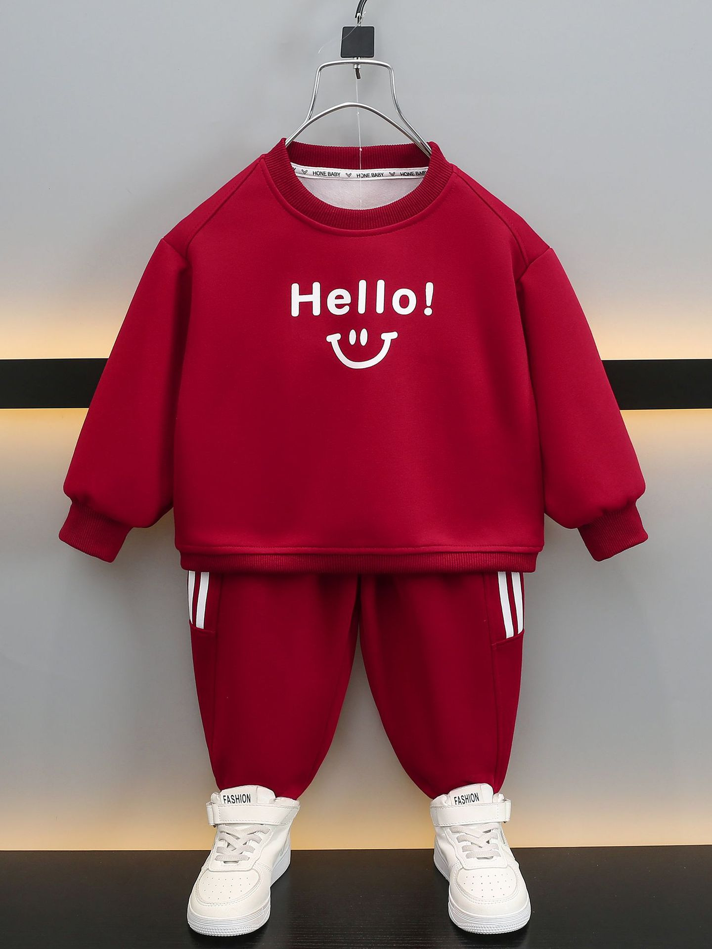 Conjunto de Ropa para Niños 7075, Primavera 2026, Nuevo Estilo, Sudadera de Dos Piezas, Ropa Moderna para Bebés y Niños Pequeños de Primavera y Otoño