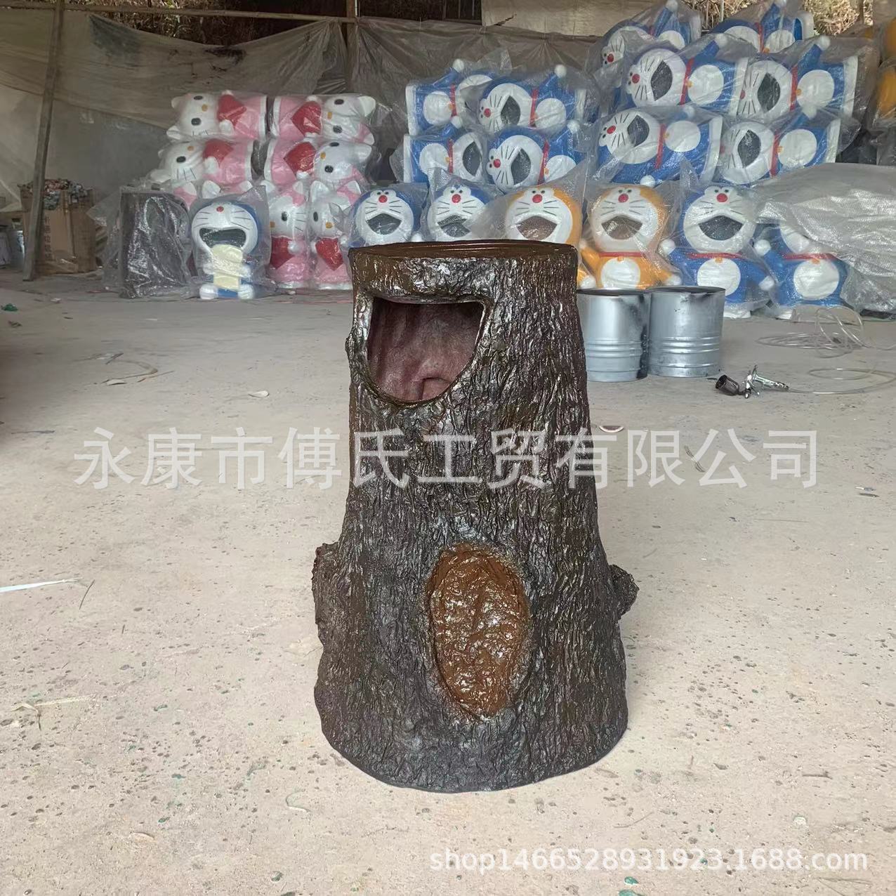 园林景观高仿树桩垃圾桶 公园景区户外垃圾桶玻璃钢果皮箱