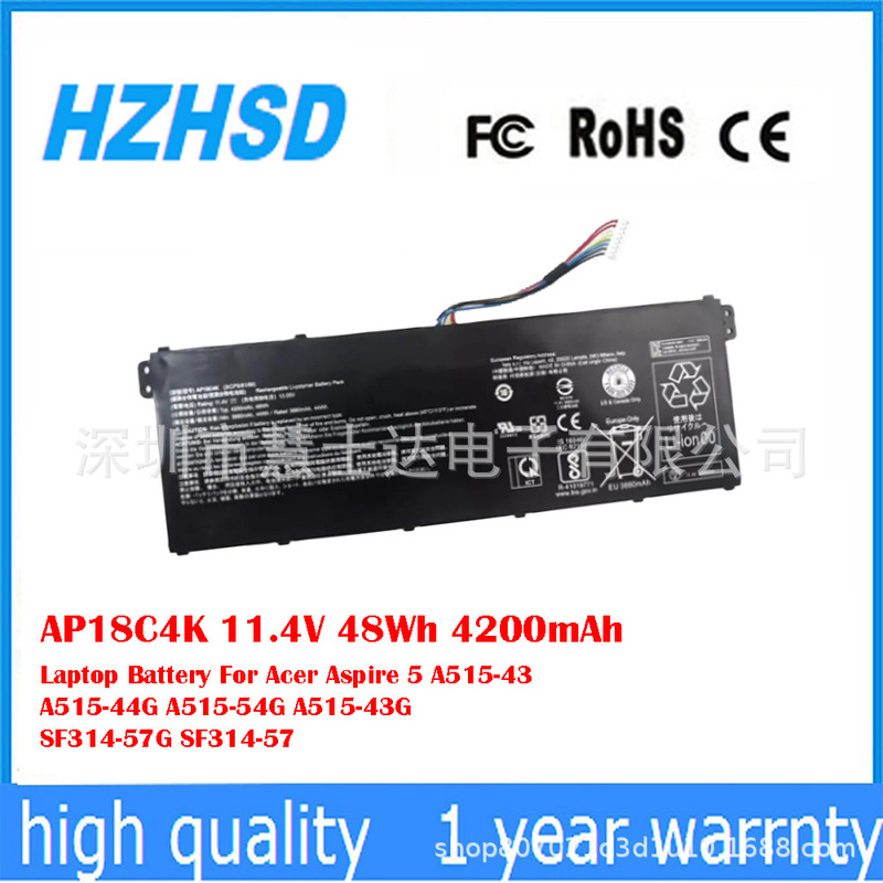 For Acer Aspire 5 A515-44G A515-43G Sf314-57G Battery Ap18C4K