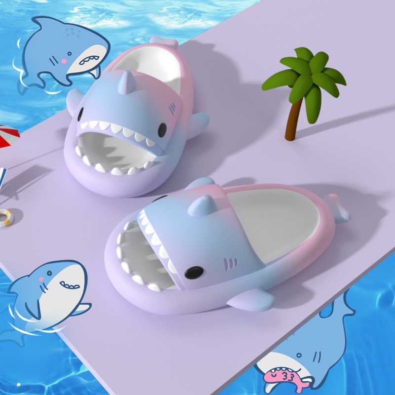 [Drop Shipping] Gradient Children's Shark Slippers