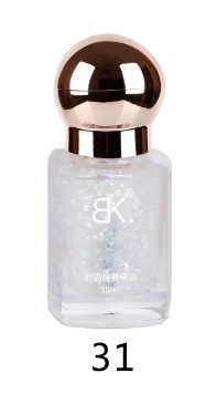 BK nuevo esmalte de uñas de color sin hornear aceite duradero no pelable blindaje de gran capacidad color desnudo botella de tienda sólida 15ml