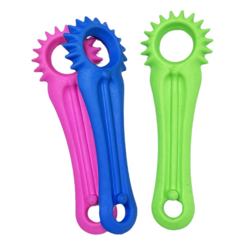 Nuevo perro de juguete hueso sólido molar diente limpieza TPR círculo mordedura-resistente entrenamiento de juguetes para mascotas suministros al por mayor